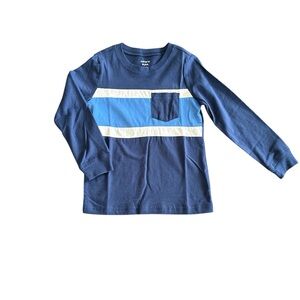 Carter's Navy and Blue Striped Long Sleeve Tee Size 5T NWT